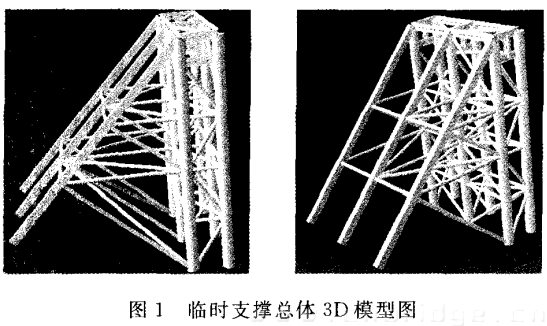 臨時支撐總體3D模型圖