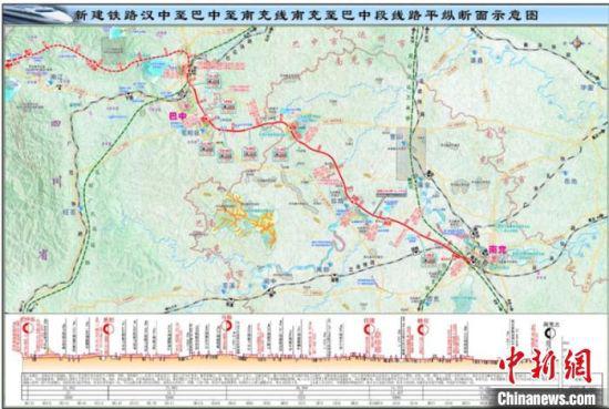 漢巴南高鐵規(guī)劃圖。中鐵五院供圖